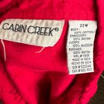 Cabin creek Cabin‎ Creek Red Floral Embroidered Button Up Cottagecore Western Vintage Sz 2X Photo 2