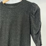 Kate Spade  Dashing Beauty Metallic Puff Sleeve Sweater‎ in Black Gold Size XS Photo 3