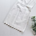 J.Crew NEW Factory White Scallop Dress Sleeveless Photo 4