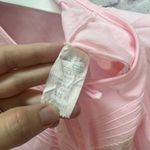 Vintage JCPenney Nylon Fleece Short Nightgown Pink Lace Long Sleeve Size M 70s Size M Photo 4