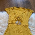 Lulus LULU’S Seaport Mustard Yellow Tie-Front Mini Dress Photo 5