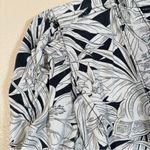 White House | Black Market Bird Flower Print A Line Dress Womens 10 Puff Shoulder Photo 12