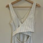 Wilfred White Pinstripe Romper sz 4 Open Back Romper Photo 6