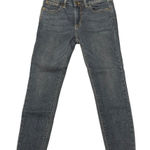 Just USA  Skinny Jeans Blue Denim Cropped Raw Hem Pockets Size 2P Petite Photo 0