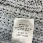 Alya , Oversized, Cable Knit,Chunky, Gray Sweater,Size Medium,3/4 length sleeves Photo 9