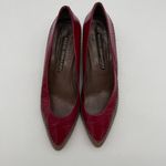 Vintage 90s Miguel Hernandez Wedge Leather Spain Slip Colorblock Red Shoes 9.5 Photo 1