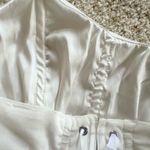 SOLY HUX Women's Plus Size Lace up Overbust Bandeau Corset Top Strapless Shapewear Bustier White Photo 3