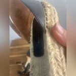 Garnet Hill  black leather studded ankle wrap espadrilles size 38/ 8 Photo 8