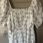 Arula White and Pink Floral Baby Doll Milk Maid Dress Size XL NWT Photo 3