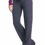 Lucky Brand VHTF: Lucky ꕥ Lotus Embroidered Tux Sweatpants ꕥ Heather Navy + Bright Pink Red Photo 0