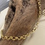 18K Gold Plated Rolo Chain Holder Necklace Stainless Steel Womens Jewelry Photo 6