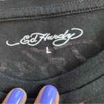 Ed Hardy  Flaming Skull Black Crop Top Size S/M Photo 3