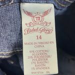 Faded Glory  Shorts Women's Size 14 34x4.5 Dark Wash Denim Cuffed Stretch Photo 2