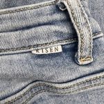 Risen High Rise Crossover Straight Leg Distressed Jeans Light Wash Size 7/28 Blue Photo 10