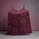 Soma  Burgundy Burn-out Velvet Camisole size Medium Photo 9