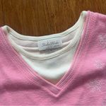 Studio Works NWT Deadstock Pastel Pink Embroidered Snowflakes Long Sleeve Top:SP Photo 4