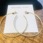 Michael Kors Large Gold Hoop Earrings • NWT Classic MK Statement Hoops Photo 3