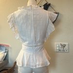 Honey Punch NWOT Square Neck Top With Ruffle Detail in White Photo 8