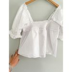 Tuckernuck | Hyacinth House | Palmer Square Neck Smocked Top in White | Sz S Photo 4