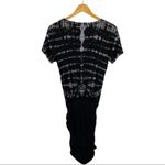 Gypsy 05 Gypsy 5 Shirred Tie Dye Mini Dress in Black & Blue Size Small Photo 9
