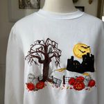 Holiday Editions Halloween Embroidered Applique Sweatshirt S White Photo 0