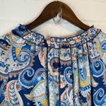 Yakira Bella Skye Dres Blue Paisley Ruffle skirt elastic waist and cuffs L Size L Photo 8