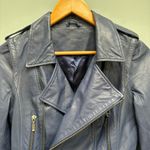 Leather Moto Jacket / Vest in Blue XS Photo 1