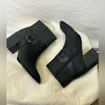 Vionic  CARNELIA ANKLE BOOTS OILED NUBUCK EMBOSSED DETAILING HEEL BLACK SZ9.5 US Photo 1