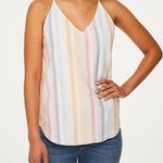 Loft NWT Multicolor Shimmer Striped Tank Top XS Photo 0