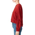 Tibi  NEW Sculpted Sleeve Sweatshirt Dark Red Photo 2