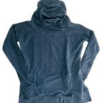 Lululemon Stress Less Hoodie Size 4 Heathered Navy Blue Funnel Neck Sweatshirt Photo 0