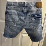 American Eagle  Light Wash Distressed Faded Flex Skinny Jean Shorts- Size 34 Photo 6