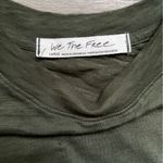 We The Free Olive Army Green Semi Sheer Fitted Summer Fall T Shirt Size L Casual Photo 3