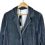 NWT Lily by Firmiana Gray Velvet Polka Dot Floral Long Coat Women's M Whimsy Size M Photo 1