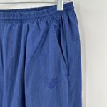 Nike Blue Elastic Waist Zip Ankle Windbreaker Activewear Joggers Size Medium Photo 2