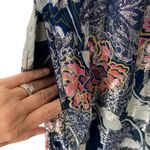 Ciebon Hilma Metallic Silver Blue Floral Dress size XL NO BELT Photo 6