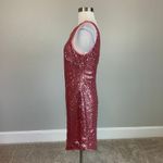 AQUA Sequined One Shoulder Mini Sheath Sparkly Pink Cocktail Party Dress Size 8 Photo 5