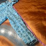 Marmot Hooded Raincoat blue yellow white floral vented size medium Photo 12