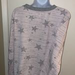 Splendid - long sleeve pj top with stars pink and gray size M art print … Photo 9