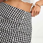 Hollister Poplin Gingham Mini Skirt Women's Medium Black White Checks Preppy Photo 2