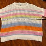 VICI Fate  Collection Shades of Spring Knit Cotton Blend Striped Sweater Sz Small Photo 12