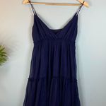 Ella Moss Navy Blue Polka Dot Slip Dress Photo 0