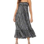 Free People  Molly Jo Midi Dress in a black floral print Photo 2