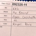 Crochetted Top Medium Royal Blue Photo 6