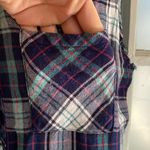 Rails Plaid Sleeveless Button Up Shirt Size Small Red Blue Green Oversized Tunic Photo 3