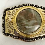 Vintage Cabochon Centerpiece Western Belt Buckle Made in USA Photo 3