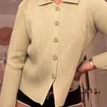 Sigrid Olsen vintage ribbed green cardigan  Photo 3