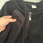 PINK - Victoria's Secret  Black Teddy Fleece Half Zip Pullover Hoodie / Jacket Size Medium Photo 2