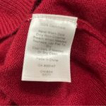 Talbots Women's V-Neck Red pure Cashmere Sweater Photo 6