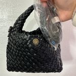 Mini Black Woven Hobo Crossbody Bag Photo 2